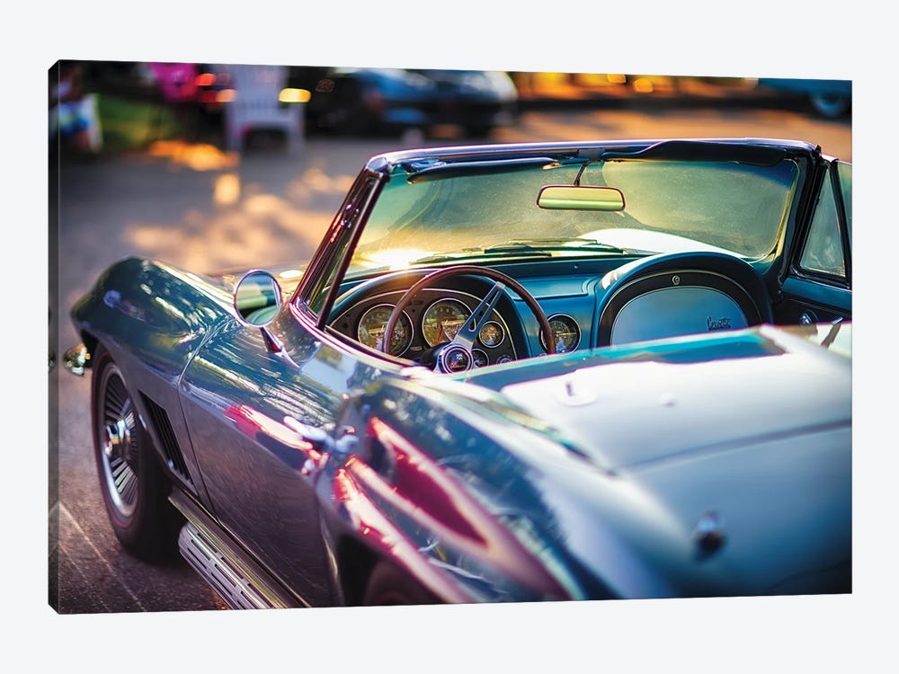 Classic Corvette Ready For A Cruise by George Oze 1-piece Canvas Artwork