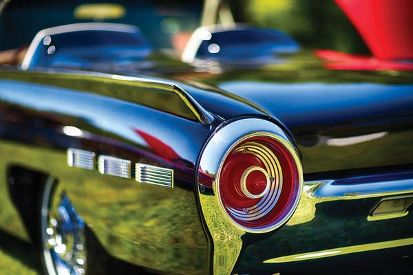 Automobiles: Tail Light Detail Of A 1962 Ford Thunderbird by George Oze