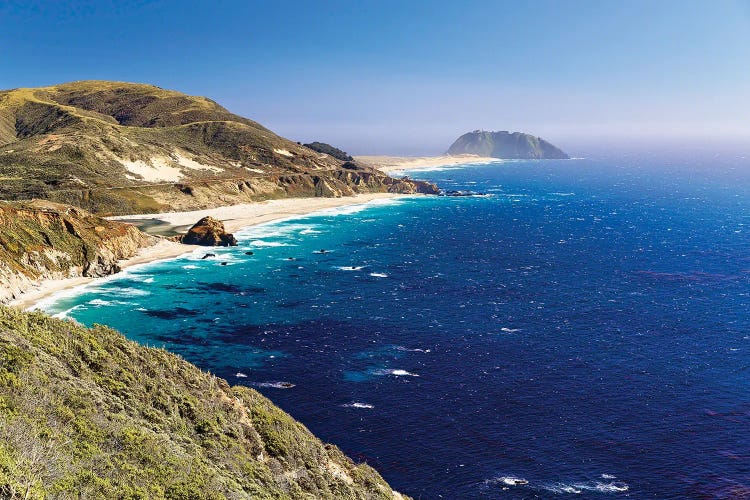 Big Sur Coast With Coastal Route 1 And The Point Sur Lighthouse, California by George Oze wall art