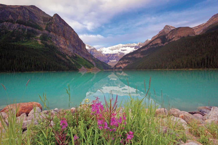 Summertime Scenic View At Lake Louise, Alberta, Canada