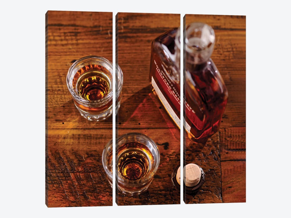 Bourbon Shots by George Oze 3-piece Canvas Print