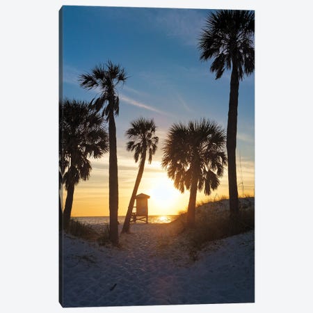 Florida Sunset, Clearwater Beach, Florida Canvas Print #GOZ468} by George Oze Art Print