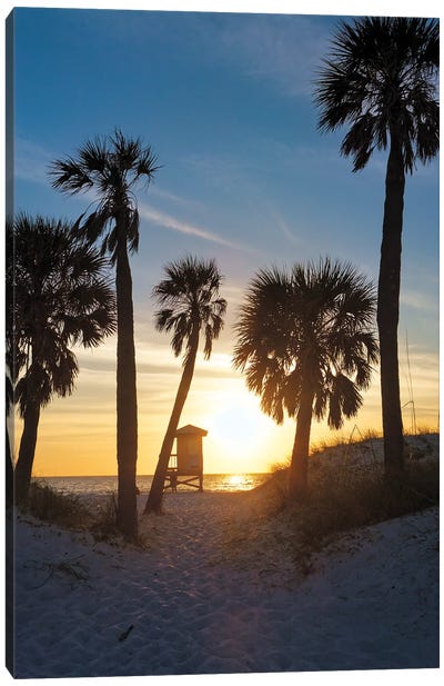 Florida Sunset, Clearwater Beach, Florida Canvas Art Print - George Oze