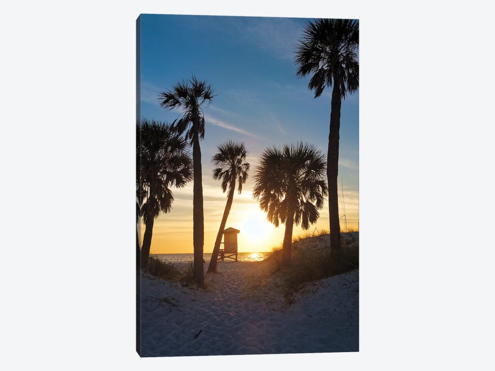 Florida Sunset, Clearwater Beach, Florida by George Oze 1-piece Canvas Art