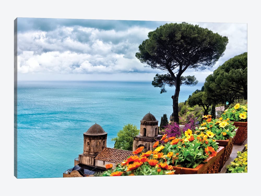 High Angle View From Villa Rufulo, Ravello, Campania, Italy by George Oze 1-piece Canvas Print