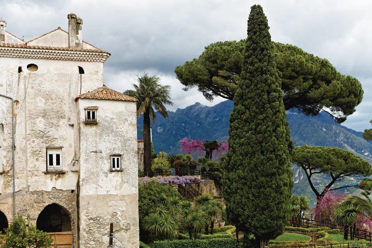 View Of Villa Rufulo And Garden, Ravello, Campania, Italy by George Oze wall art