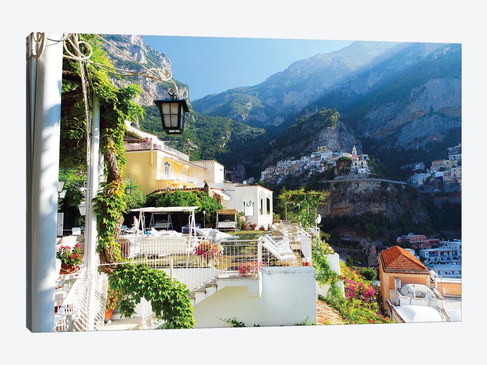 Morning View Of A Hillside Town, Positano, Amalfi Coast, Camapania, Italy by George Oze 1-piece Canvas Art
