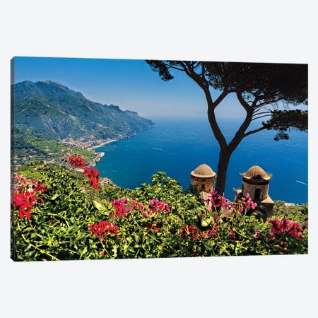 Scenic Vista Of The Amalfi Coast At Ravello, Campania, Italy Canvas Print #GOZ476} by George Oze Canvas Print