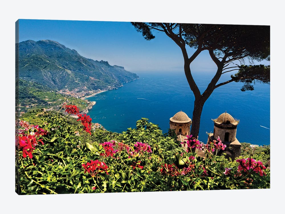 Scenic Vista Of The Amalfi Coast At Ravello, Campania, Italy by George Oze 1-piece Canvas Print