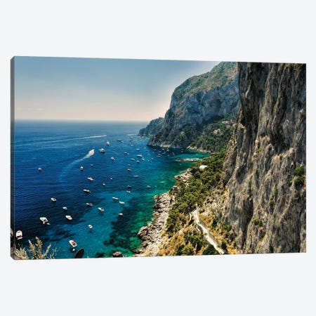 Rugged Coastline, Marina Piccola, Capri, Campania, Italy Canvas Print #GOZ483} by George Oze Canvas Print