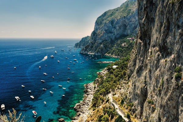 Harbors: Rugged Coastline, Marina Piccola, Capri, Campania, Italy by George Oze
