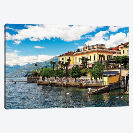 Lakeshore View With A Hotel, Grand Hotel Villa Serbelloni, Bellagio, Lake Como, Italy Canvas Print #GOZ489} by George Oze Canvas Print