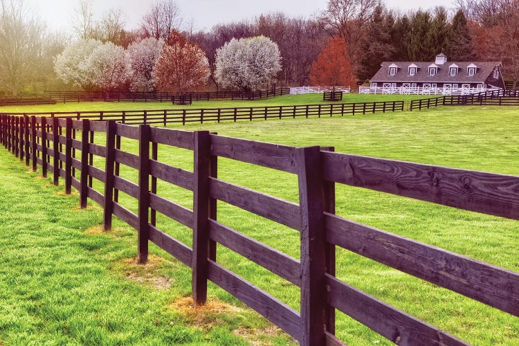 Hunterdon Country Spring Scene With A Stable, Tewksbury, New Jersey