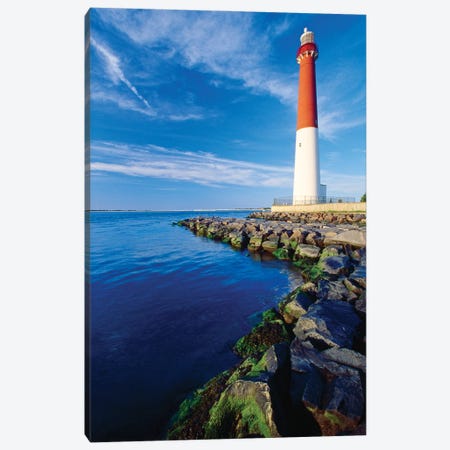 Vertical View Of A Lighthouse, Barnegat Lighthouse, Long Beach Island, New Jersey Canvas Print #GOZ501} by George Oze Canvas Wall Art