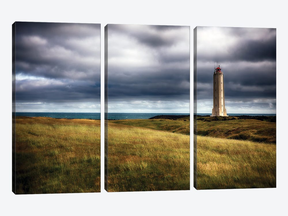 Lighthouse On The Snaefellsnes Peninsula, Iceland by George Oze 3-piece Canvas Print