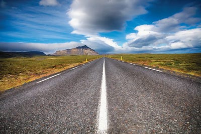 Coastal Country Road With A Perspective by George Oze canvas print