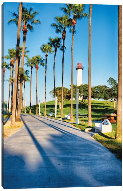 Lions Lighthouse In Long Beach, California Canvas Art Print - George Oze