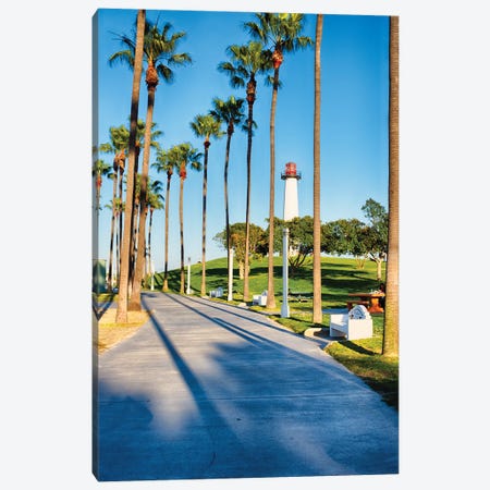 Lions Lighthouse In Long Beach, California Canvas Print #GOZ519} by George Oze Art Print