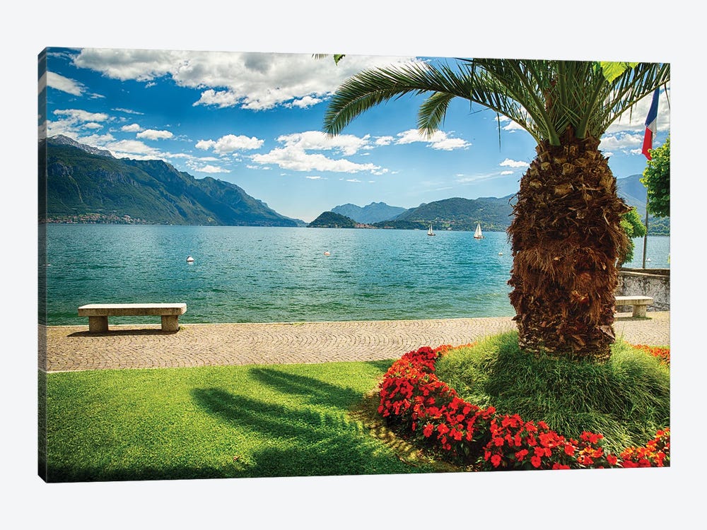 Scenic View Of Lake Como Maggiore, Lake Como, Lombardy, Italy by George Oze 1-piece Canvas Art Print
