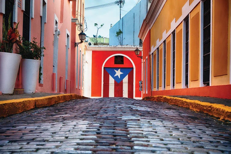 Cobblestone Street In Old San Juan, Puerto Rico