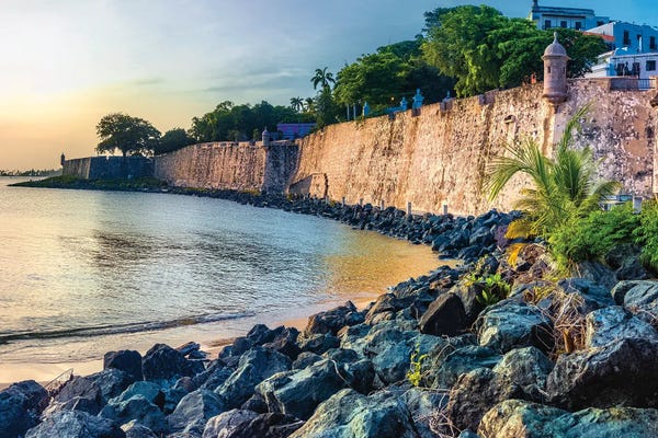 George Oze: Old San Juan City Walls Puerto Rico by George Oze
