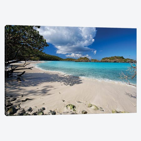 Secluded Beach, Trunk Bay, St John, US Virgin Islands Canvas Print #GOZ553} by George Oze Art Print