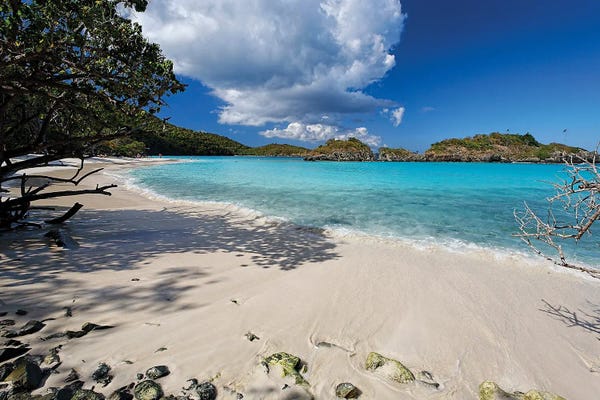 US Virgin Islands: Secluded Beach, Trunk Bay, St John, US Virgin Islands by George Oze