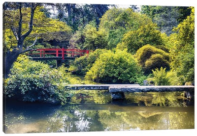 Little Red Footbridge, Kubota Garden, Seattle Canvas Art Print - Seattle Art