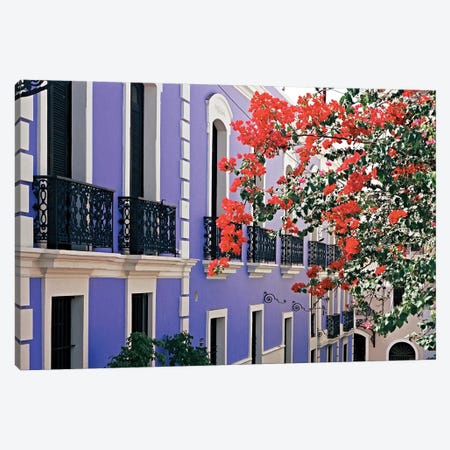 Colorful Balconies of Old San Juan, Puerto Rico Canvas Print #GOZ55} by George Oze Canvas Art Print