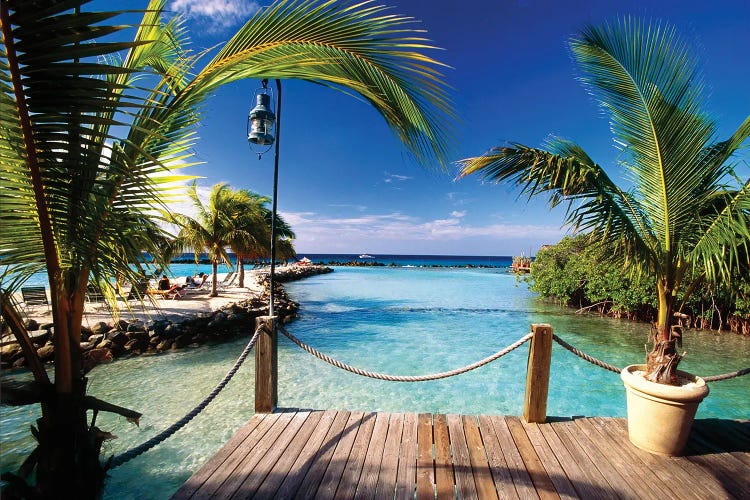 Lagoon View, Renaissance Island,Aruba, Dutch Caribbean by George Oze wall art
