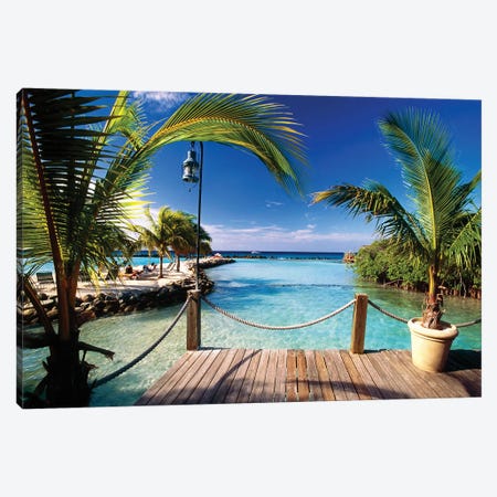 Lagoon View, Renaissance Island,Aruba, Dutch Caribbean Canvas Print #GOZ561} by George Oze Canvas Artwork