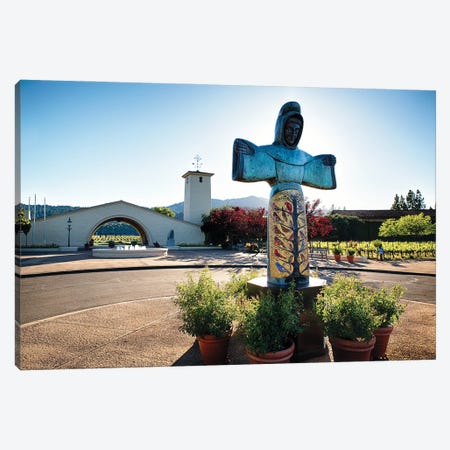 Entrance Of The Robert Mondavi Winery, Rutherford, California Canvas Print #GOZ569} by George Oze Canvas Artwork