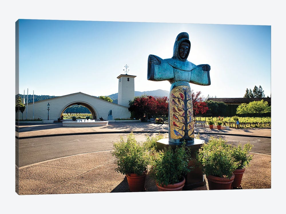 Entrance Of The Robert Mondavi Winery, Rutherford, California by George Oze 1-piece Canvas Wall Art