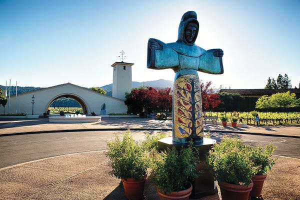 George Oze: Entrance Of The Robert Mondavi Winery, Rutherford, California by George Oze