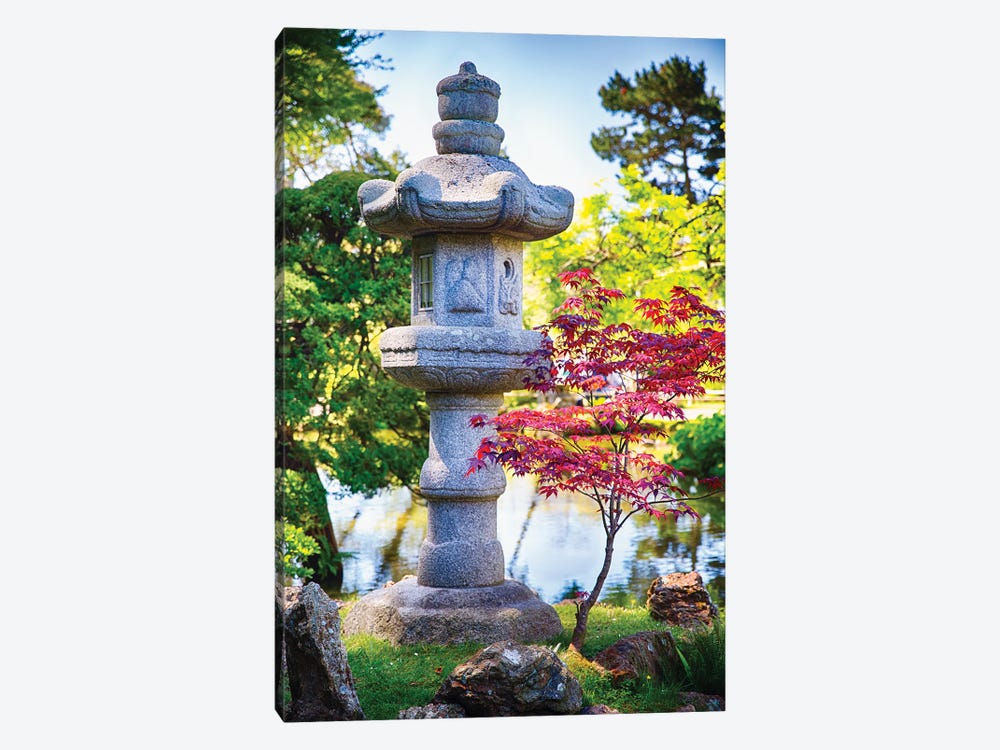 Japanese Lantern In The Garden by George Oze 1-piece Art Print