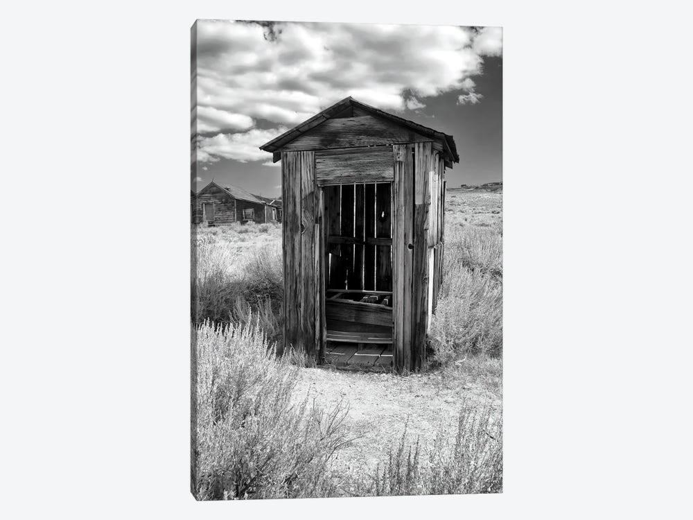 Outhouse In Ghost Town Bodie, California by George Oze 1-piece Canvas Print