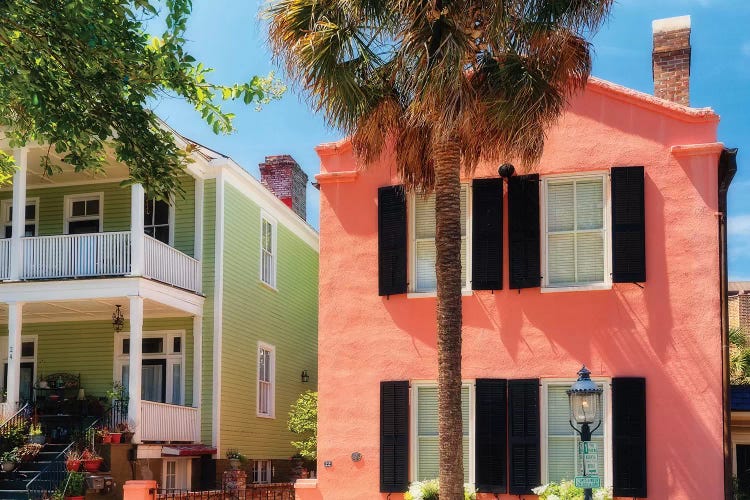 Colorful Houses of Church Street, Charleston, South Carolina