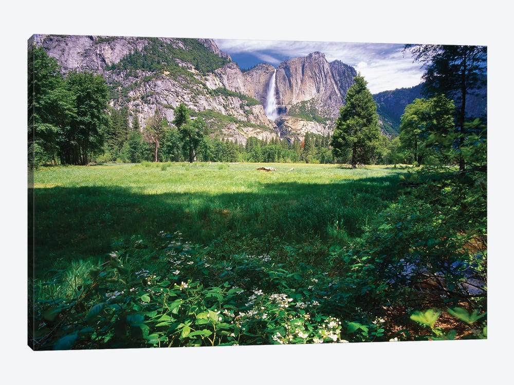 Yosemite Valley With The Falls, California by George Oze 1-piece Canvas Print