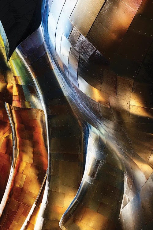 Flowing Metal Shapes by George Oze wall art