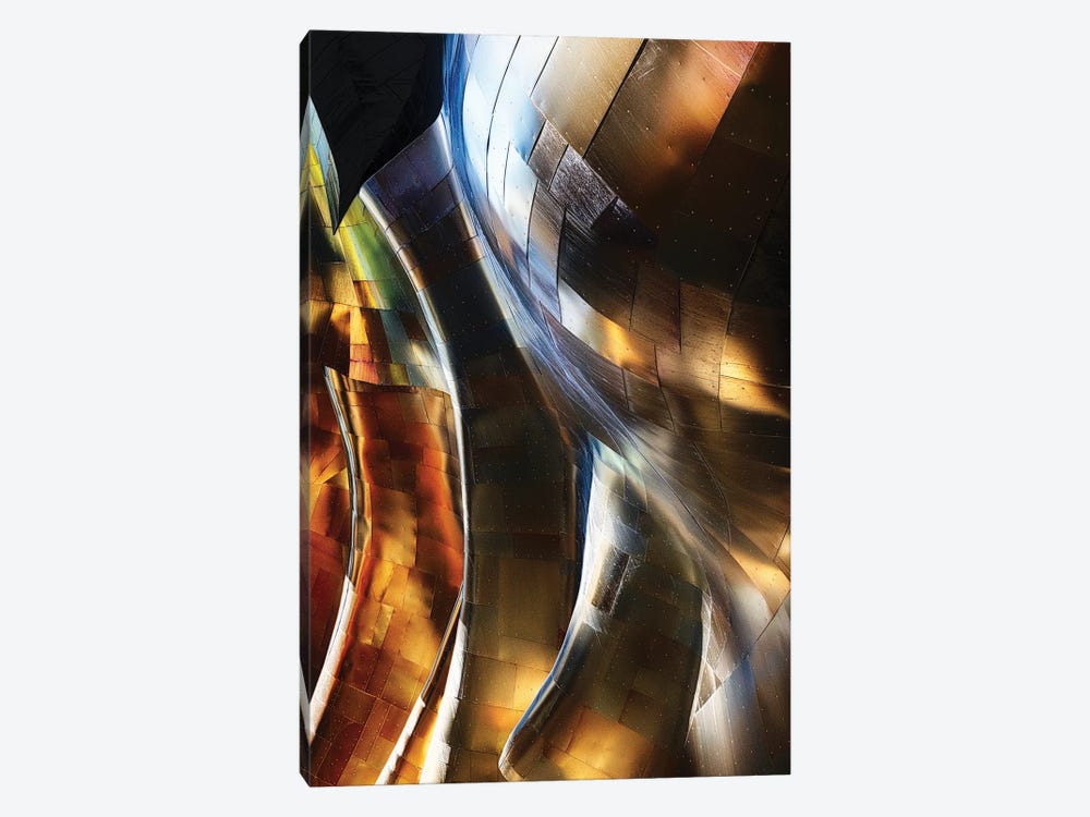 Flowing Metal Shapes by George Oze 1-piece Canvas Wall Art