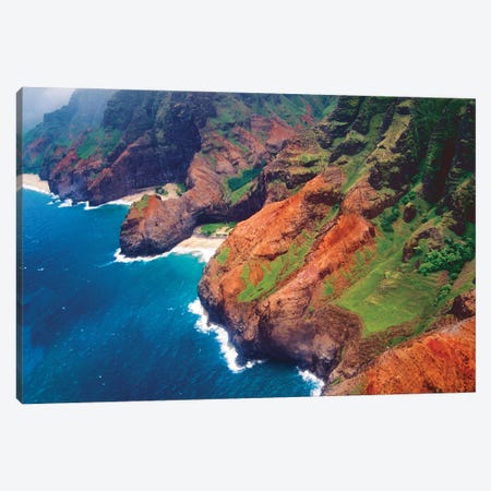NaPa Li Coast Aerial View, Kauai, Hawaii Canvas Print #GOZ599} by George Oze Art Print