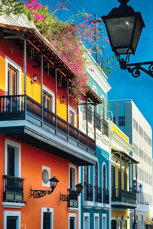 Colorful Spanish Colonial Houses, San Juan, Puerto Rico