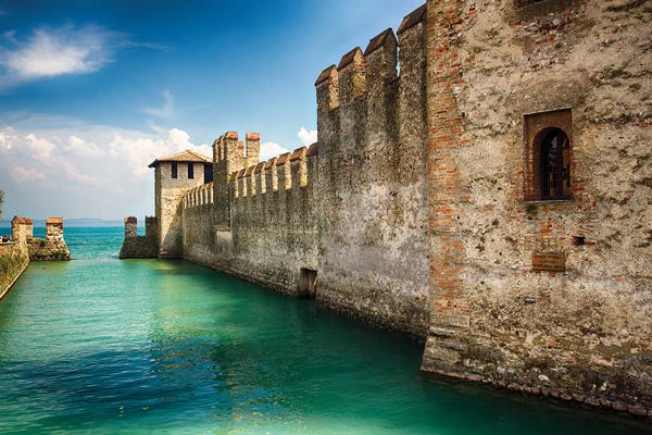 George Oze: Wet Moat Of A Medieval Castle by George Oze