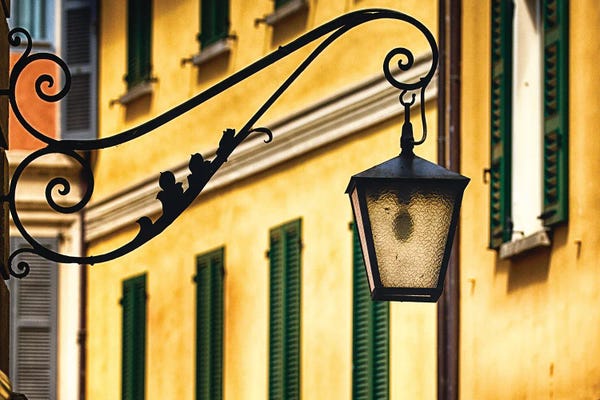George Oze: Antique Street Lamp In Bellagio by George Oze