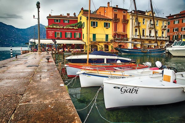Lombardy: Malcasine Harbor, Lake Garda, Veneto, Italy by George Oze