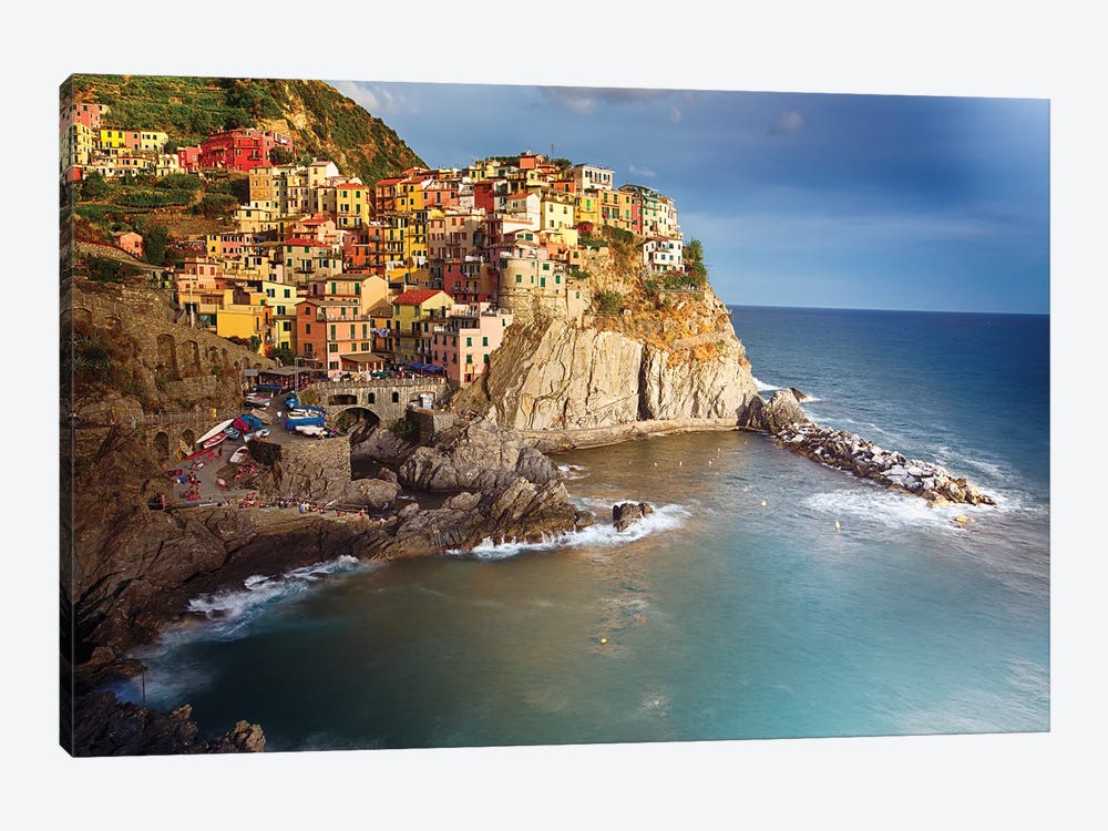 Manarola In Late Afternoon Light, Cinque Terre, Liguria, Italy by George Oze 1-piece Art Print