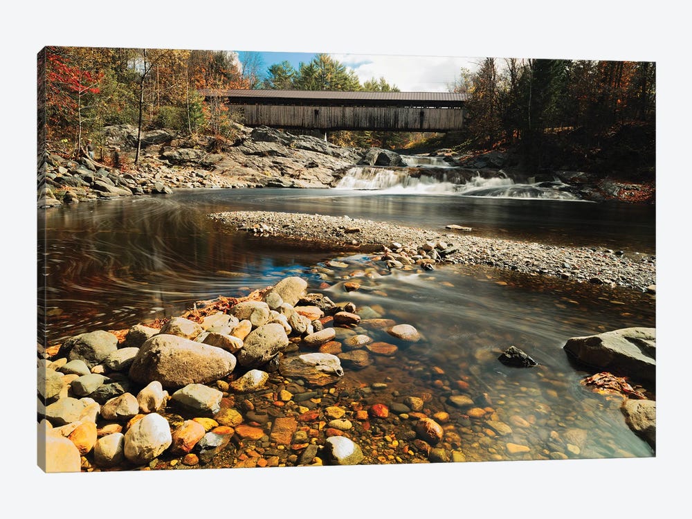 Swiftwater Covered Bridge, New Hampshire by George Oze 1-piece Art Print