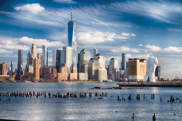 George Oze: Jersey City Riverfront. New Jersey by George Oze