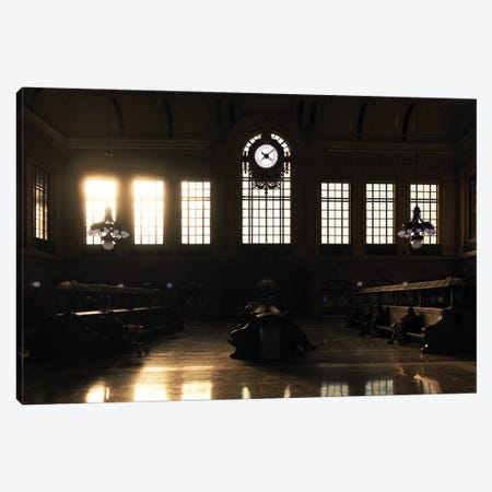 Waiting For The Train In Hoboken Terminal Canvas Print #GOZ628} by George Oze Art Print