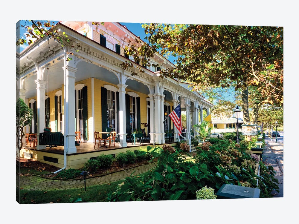 Victorian Style House With A Wrap Around Porch In Cape May, New Jersey by George Oze 1-piece Canvas Print